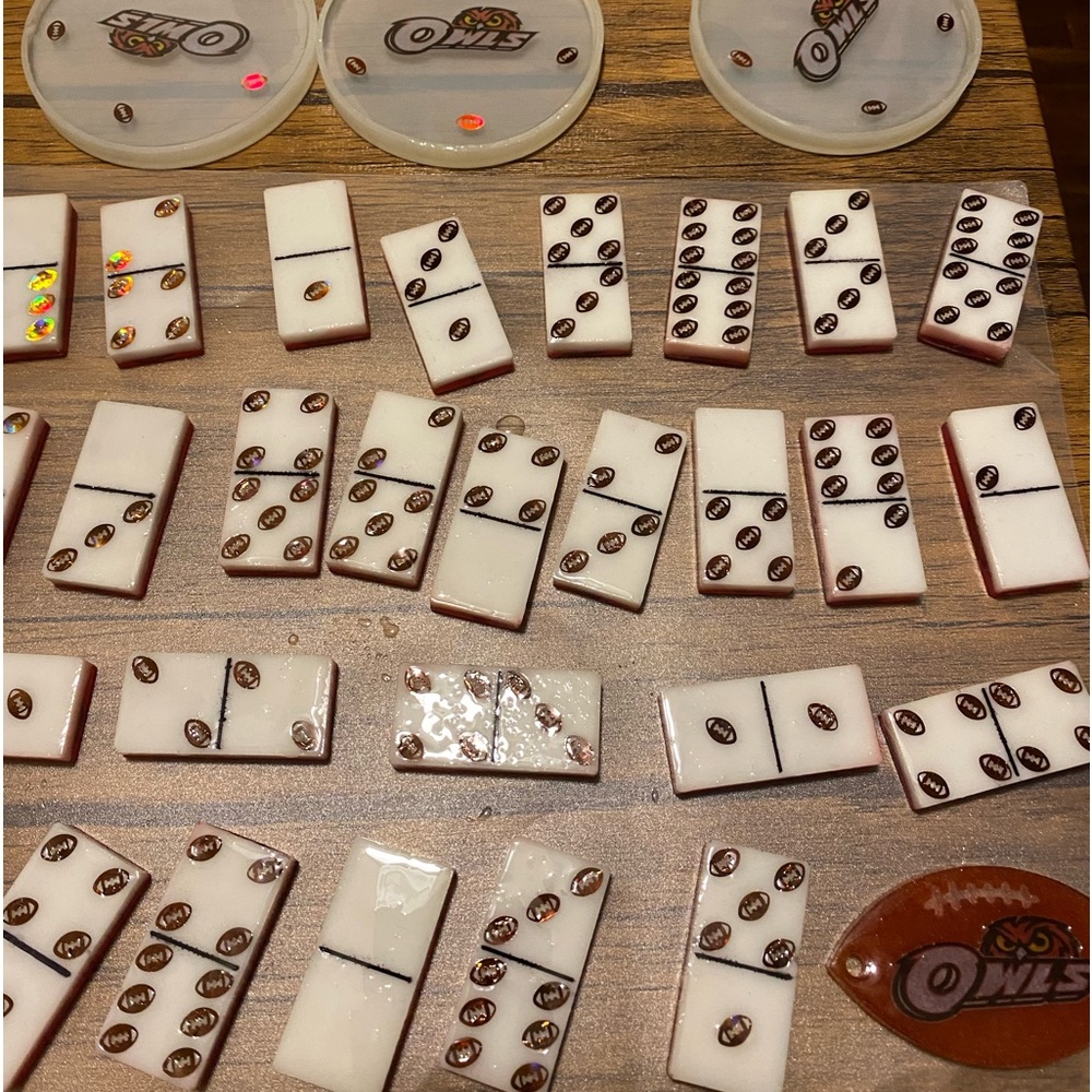 Hand made resin dominoes